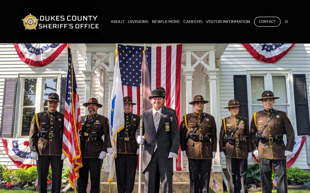 Dukes County Sheriff's Office website for criminal court records